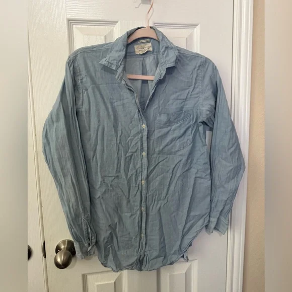Ralph Lauren chambray boyfriend Denim and Supply Button Down Shirt Size S - Picture 1 of 3
